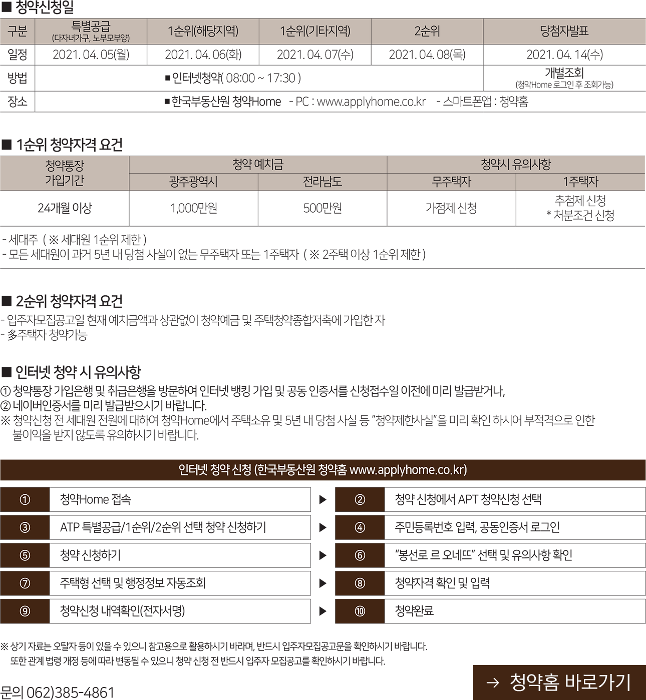 인터넷 청약안내